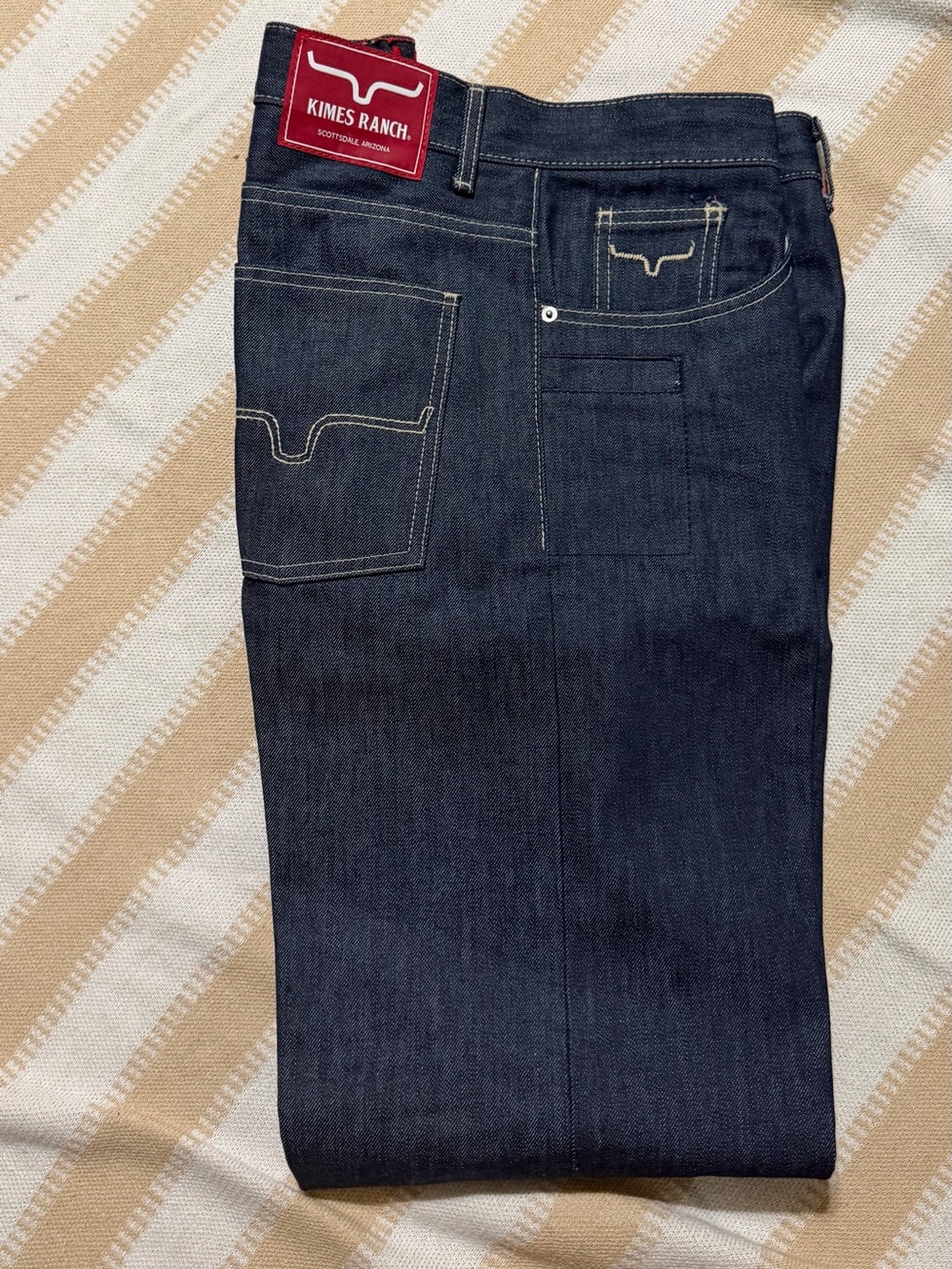 Kimes Ranch James 100% Cotton Men's Dark Blue Jeans 35/32